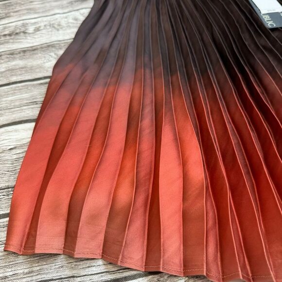 Banana Republic Women's Accordion Pleat Brown Red Ombre Tank Top XS Extra Small - Picture 8 of 12